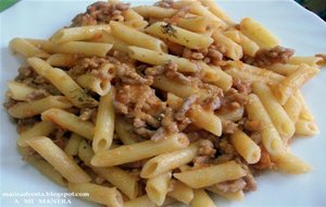 Macarrones Al Huevo Con Carne Picada
