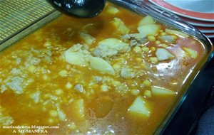 Arroz Con Atún, Garbanzos Y Patatas
