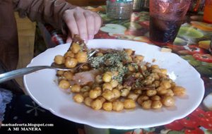 Garbanzos Fritos Con Jamón
