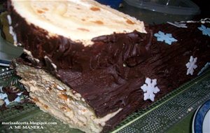 Tronco De Navidad Relleno De Mousse De Turrón
