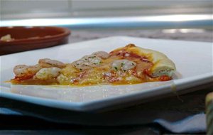 Pizza De Gambas Al Ajillo