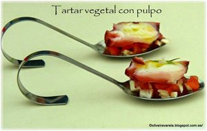 Tartar Vegetal De Pulpo Y Champiñones
