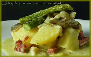 Clitopilus Prunulus Con Patatas
