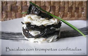 Bacalao Confitado Con Trompetas De Los Muertos.
