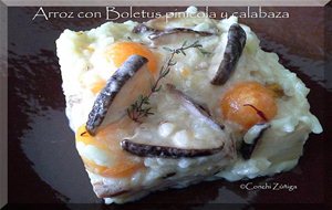 Arroz Con Calabaza Y Boletus Pinicola
