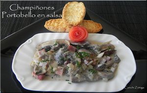 Champiñones Portobello En Salsa
