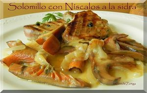 Solomillo Con Níscalos A La Sidra
