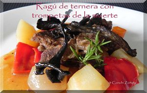 Ragú De Ternera Con Trompetas De Los Muertos.
