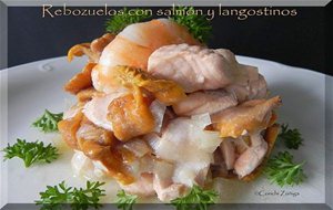 Rebozuelos Con Salmón Y Langostinos
