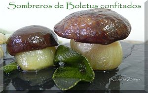 Sombreros De Boletus Confitados Con Cebolla
