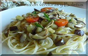 Tallarines Con Verduras Y Boletus
