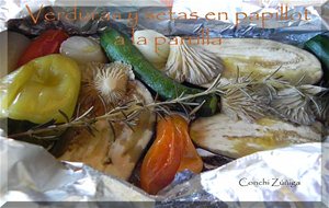 Verduras Y Setas En Papillot A La Parrilla
