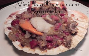 Vieiras Al Horno Con Gurumelos.
