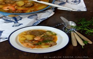 Guiso De Patatas "mar Y Montaña" 
