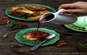 Torrijas De Pandoro Con Almíbar De Cerezas
