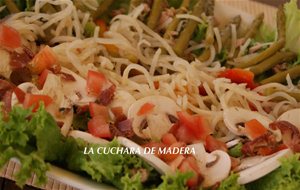 Ensalada Con Setas Y Esparragos Verdes
