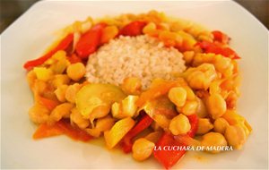 Garbanzos Con Verduras Al Curry
