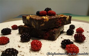 Brownie De Frambuesas, Moras Y Nueces

