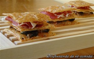 Milhojas De Setas Y Jamón Ibérico
