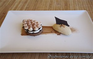 Tiramisú Al Chocolate Con Helado De Praliné De Anacardos
