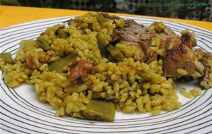 Paella De Conejo Con Alcachofas
