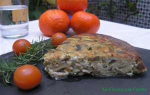 Pastel De Calabacín Y Champiñones
