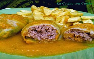 Col Rellena Con Salsa De Zanahoria
