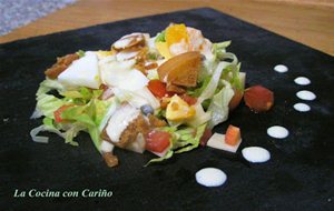 Ensalada Con Salsa De Pimienta Verde Y Mostaza
