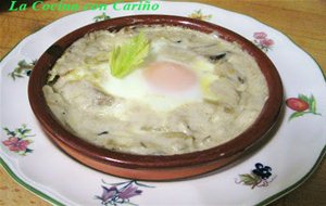 Huevos En Nido De Champiñones A La Crema
