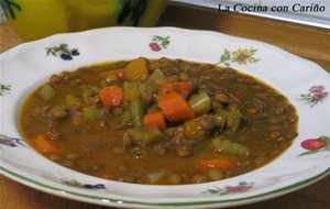 Lentejas Con Verduras Al Pimentón Con Majado
