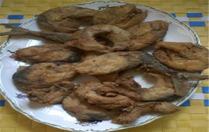 Caballas En Adobo Fritas 
