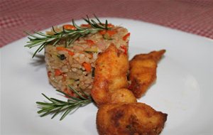 Arroz De Verduras Con Soja Y Vinagre Balsámico.
