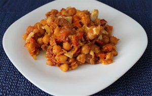 Garbanzos Salteados Con Verduras.
