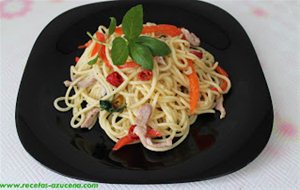 Espaguetis Al Limón.
