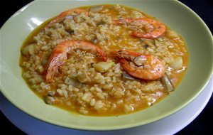 Arroz Con Boletus Y Gambas
