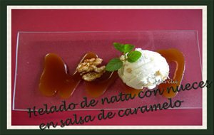 Helado De Nata Y Nueces
