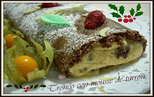 Tronco De Mousse De Turrón
