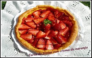 Tarta De Fresas Con Crema De Naranja
