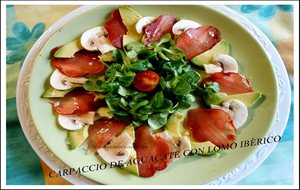 Carpaccio De Aguacate Con Lomo Ibérico
