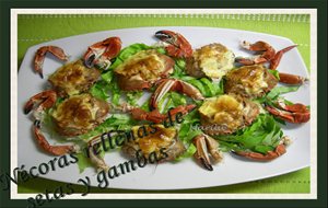 Nécoras Rellenas De Setas Y Gambas
