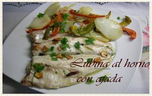 Lubina Al Horno Con Ajada
