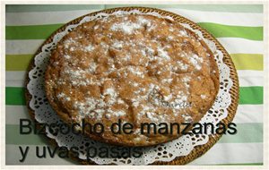 Bizcocho De Manzanas Y Uvas Pasas
