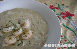 Crema De Setas Y Gambas
