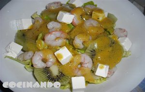 Ensalada De Kiwi Y Gambas
