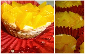 Mini Pie De Queso Con Duraznos

