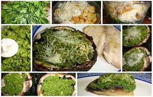 Portobellos Al Pesto
