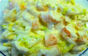 Ensalada De Langostinos Y Palitos De Cangrejo
