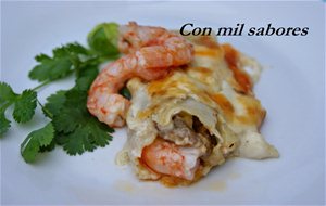 Canelones De Setas Y Langostinos(desafío En La Cocina)
