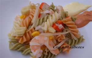 Ensalada De Pastas Dos Salsas
