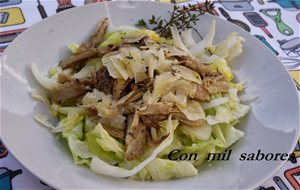 Ensalada De Perdiz En Escabeche Y Queso De Oveja
